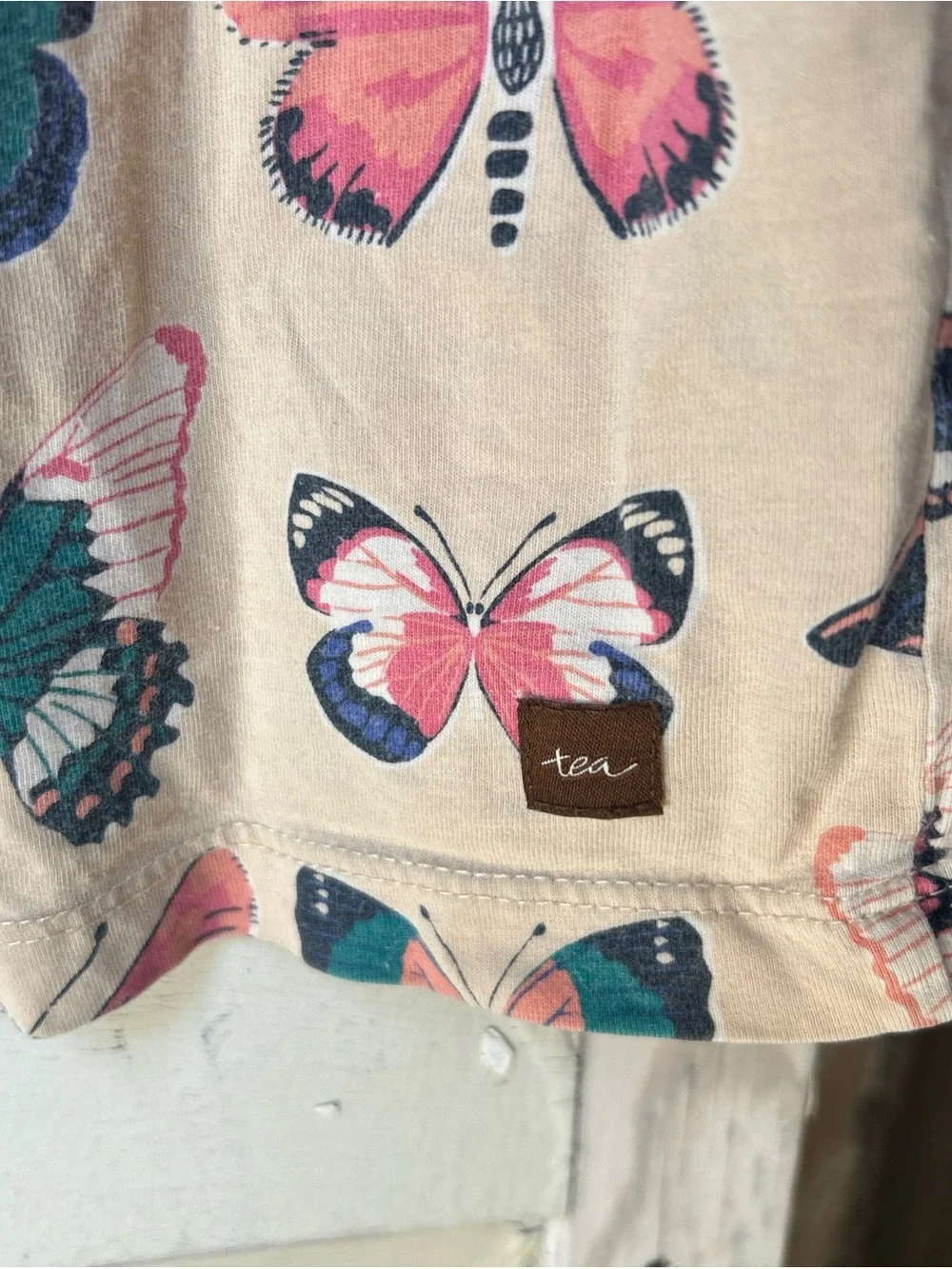 Tea Collection Butterfly Dress Size 7. Good used condition.